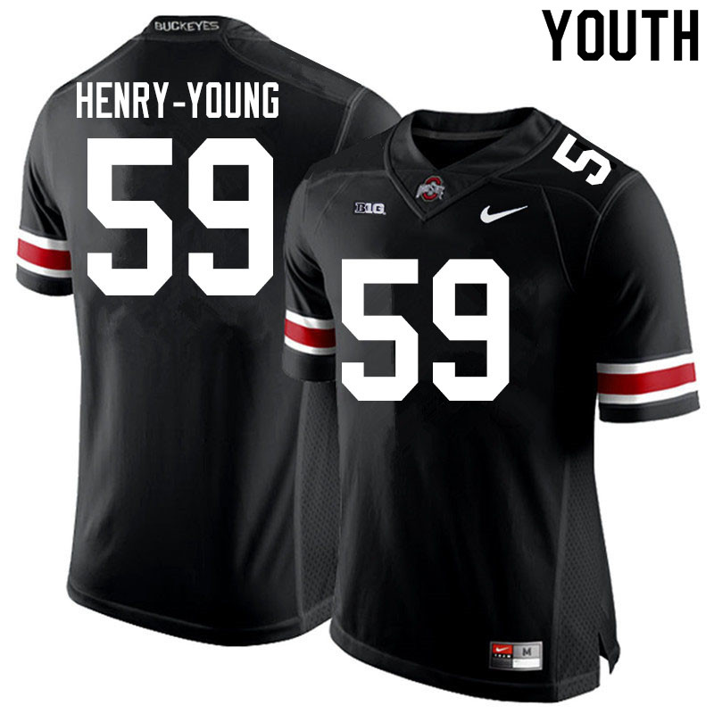Youth #59 Darrion Henry-Young Ohio State Buckeyes College Football Jerseys Sale-Black
